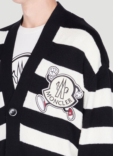 Moncler Striped Cardigan Black mon0152019