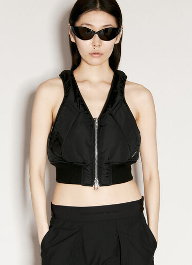 Alexander Wang 패딩 마감 슈렁큰 봄버 베스트 블랙 awg0256001