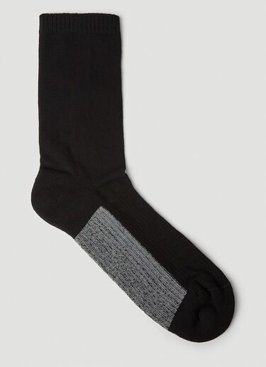 Rick Owens Logo Intarsia Socks Black ric0151036