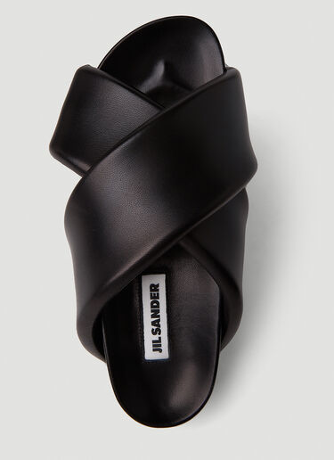 Jil Sander Padded Sandals Black jil0251038