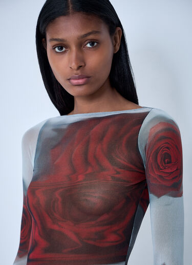 Blurry Roses Mesh Tank Top Jean Paul Gaultier Blurry Roses Mesh Tank Top White jpg0262003