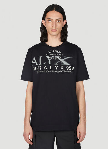 1017 ALYX 9SM 컬렉션 로고 티셔츠 블랙 aly0152010