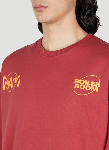 Boiler Room x P.A.M. Logo Print Sweatershirt Red bor0350005