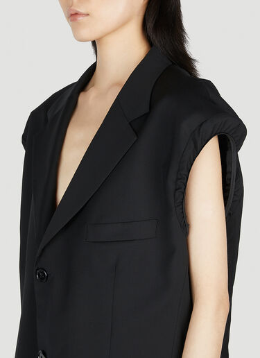 Raf Simons Elasticated Cuff Sleeveless Blazer Black raf0252010