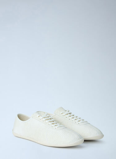The Row Clement Crinkled-Leather Sneakers White row0165013