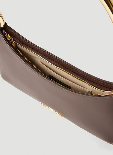 Jacquemus 르 비주 무스크통 숄더백 다크 브라운 jac0251065