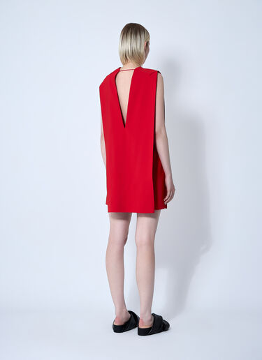 Sportmax Plunge Mini Dress With Belt Red spx0260010