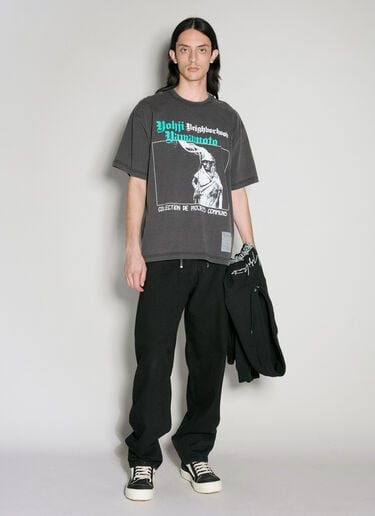 Yohji Yamamoto x Neighborhood 徽标印花T恤  灰 yoy0156021