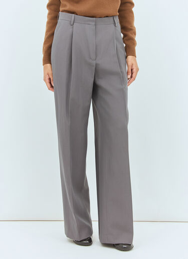 Dries Van Noten 羊毛混纺精裁长裤 灰色 dvn0258010