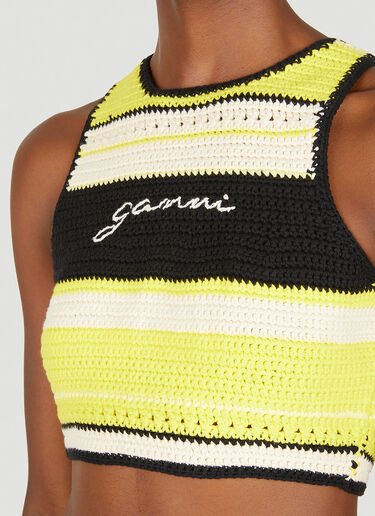 GANNI Crochet Bikini Top Yellow gan0251061