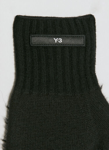 Y-3 Fuzzy Logo Gloves Black yyy0354031