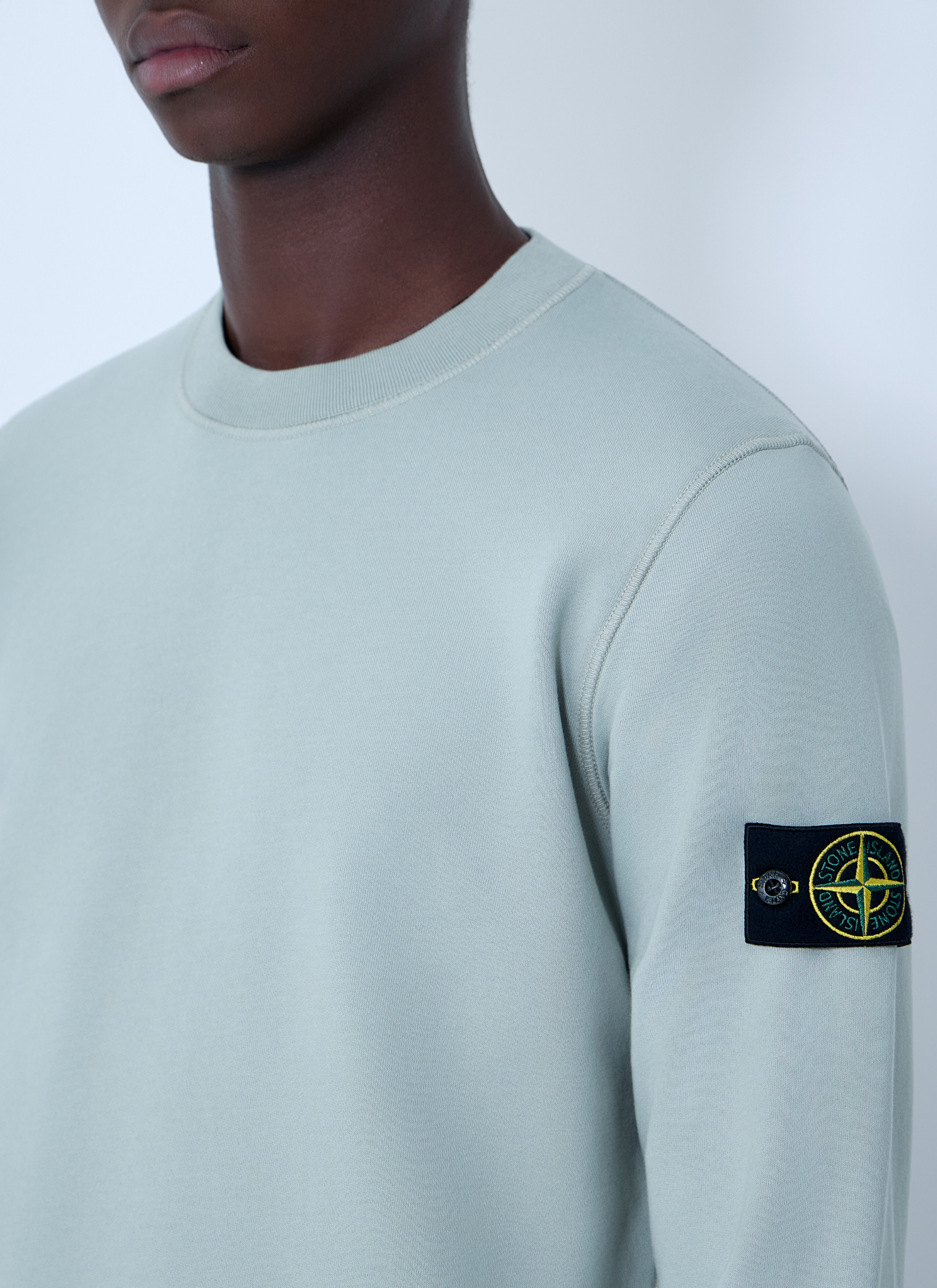 Stone Island Men's' Logo Patch Sweatshirt in Green | LN-CC®