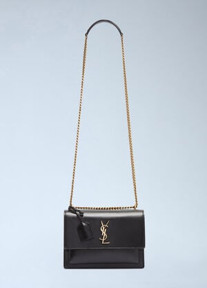 Saint Laurent Sunset Chain Shoulder Bag Black sla0233062