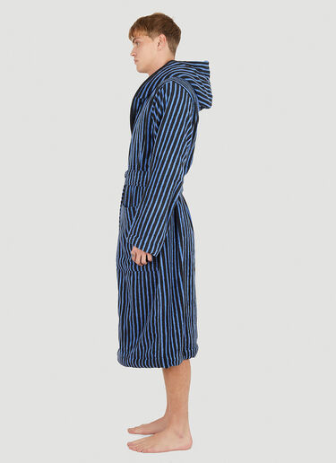 Tekla Striped Hooded Bathrobe Blue tek0351011