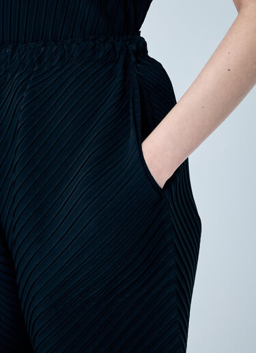 Issey Miyake Vigor Pleats Solid Pants Black ism0259002