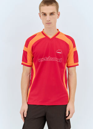 Metalwood Studio Panelled Jersey T-Shirt Red met0158001