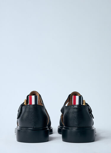 Thom Browne Pebble Grain Fisherman Sandals Black thb0159008