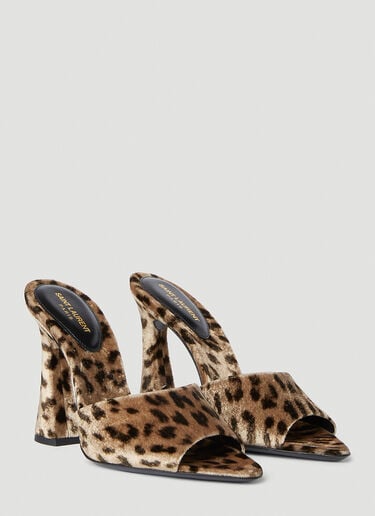 Gippy Heeled Mules Saint Laurent Gippy Heeled Mules Brown sla0251147