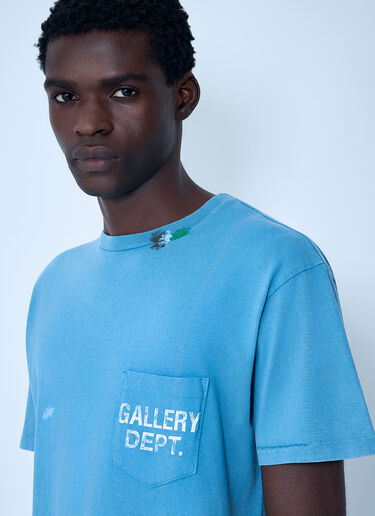 Gallery Dept. Logo Motif T-Shirt Light Blue gdp0160017