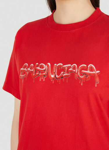 Balenciaga 로고 티셔츠 레드 bal0247029