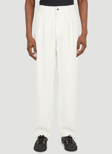 032C Pleated Corduroy Pants White cee0148005