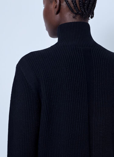 LN-CC® - Rick Owens: Fisherman Turtleneck Sweater - Black Rick Owens Fisherman Turtleneck Sweater Black ric0265036