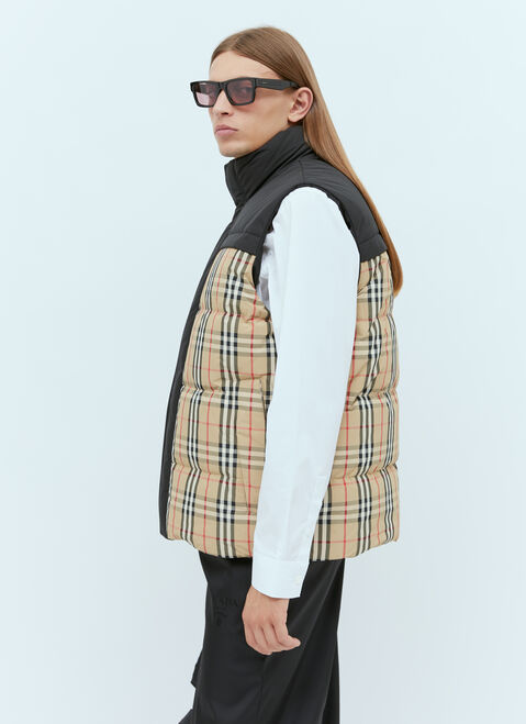 Burberry Check Panel Reversible Gilet Beige bur0154025