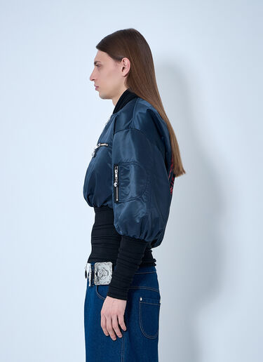 Chopova Lowena Little Birdy Bomber Jacket Blue cho0360011