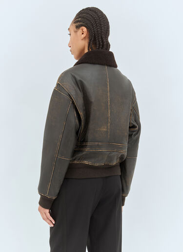 The Row Adonis Leather Jacket Black row0258017