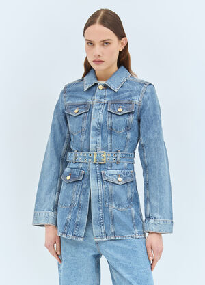 Ganni Foil Denim Jacket Blue gan0258020