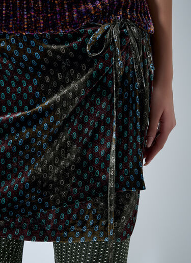 Dries Van Noten Printed Pants With Contrast Overlay Khaki dvn0262027
