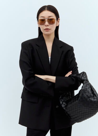 Bottega Veneta BV1012S Aviator Sunglasses Silver bos0353005