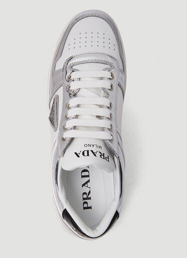 Prada Mirrored Downtown Sneakers Silver pra0251016