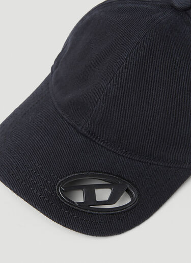 Diesel 로고 플라크 베이스볼 캡 블랙 dsl0253001