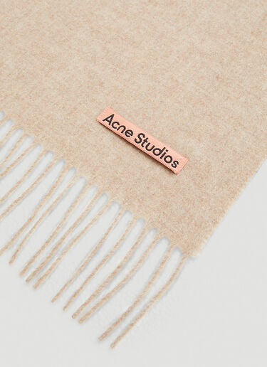 Acne Studios Logo Scarf Beige acn0346020