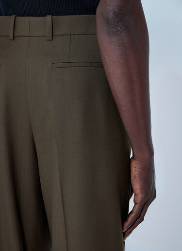 Saint Laurent Wool Tailored Pants Beige sla0159006