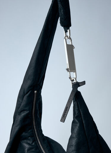 Rick Owens Suede Gemini Shoulder Bag Black ric0159059