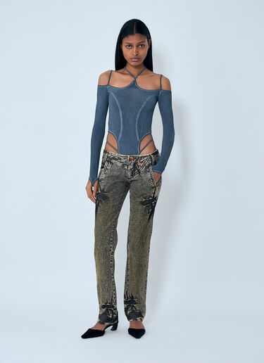 Miss Sixty x KNWLS T-Shirt Bodysuit Blue msk0263017