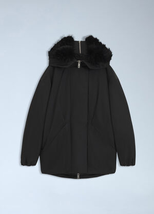 HUGO x entire studios Hooded Parka with Faux Fur Trim Black hgb0266008
