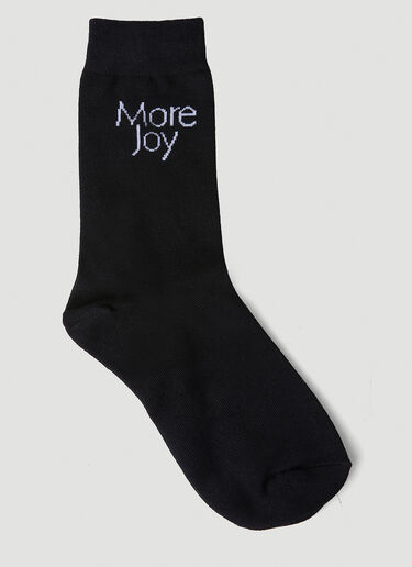 More Joy Logo Jacquard Socks Black mjy0347078