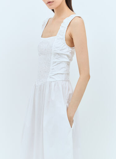 Cotton Poplin Midi Dress GANNI Cotton Poplin Midi Dress White gan0257010