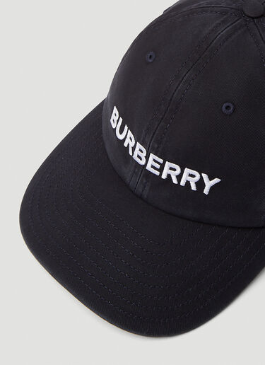 Burberry 디스트레스트 로고 자수 베이스볼 캡 네이비 bur0251096
