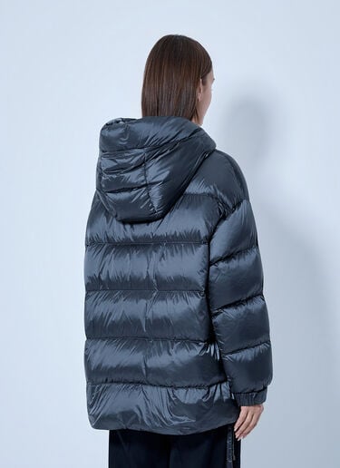 LN-CC® - Max Mara: Hooded Puffer Jacket - Blue Max Mara Hooded Puffer Jacket Blue max0266160