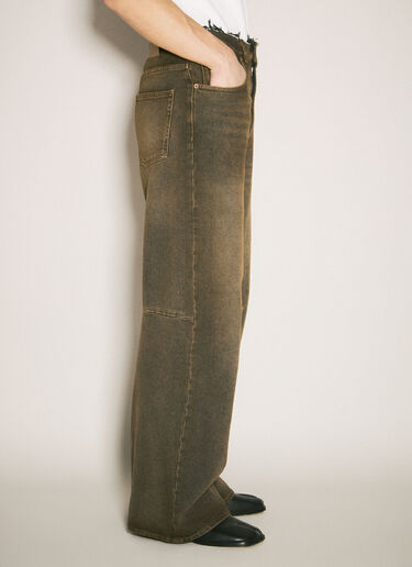 MM6 Maison Margiela 阔腿牛仔裤 棕色 mmm0158004