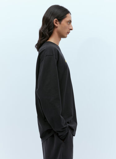 Moncler 로고 프린트 긴팔 티셔츠 블랙 mon0155024