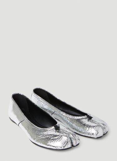 Maison Margiela Tabi Broken Mirror Ballerina Shoes Silver mla0253035