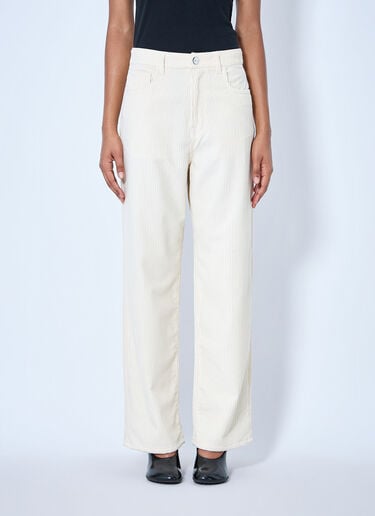 LN-CC® - RÓHE: Bruun - Signature Baggy Corduroy Pants - Cream RÓHE Bruun - Signature Baggy Corduroy Pants Cream roe0265020