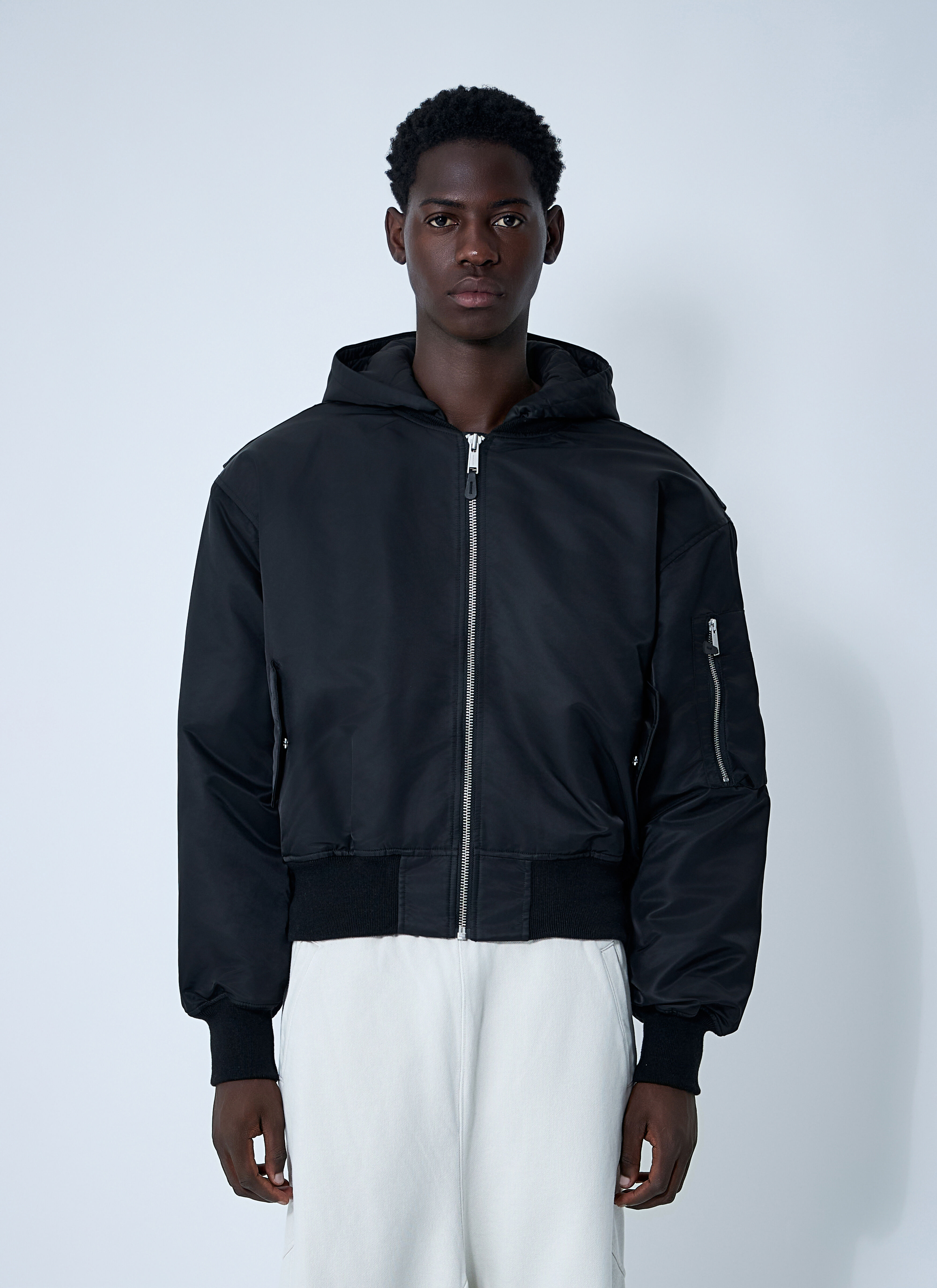 entire studios ジャケット entire studios FULL ZIP SWEAT PARKA (WASHED BLACK)の商品