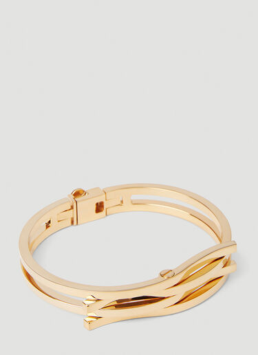 Saint Laurent Intertwined Cuff Bracelet Gold sla0249241