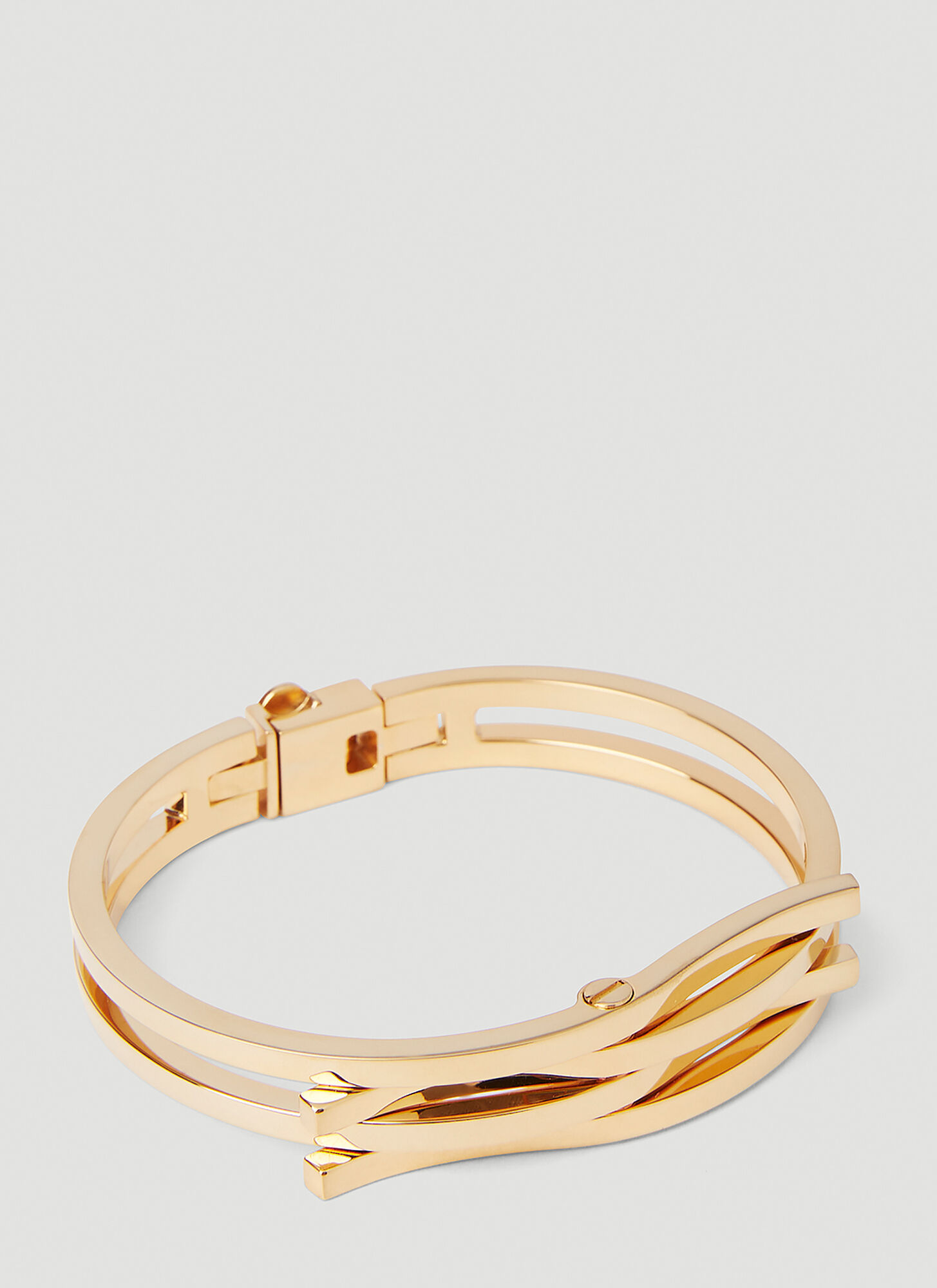 Shop Saint Laurent Intertwined Cuff Bracelet